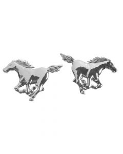 Emblema 3D cromato - 2 Horses