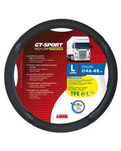 GT-Sport, coprivolante in TPE - L - Ø 46/48 cm - Nero/Blu