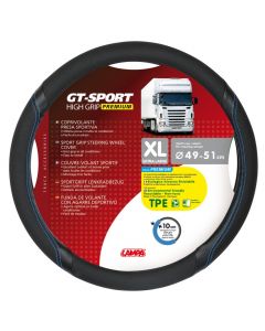 GT-Sport, coprivolante in TPE - XL - Ø 49/51 cm - Nero/Blu